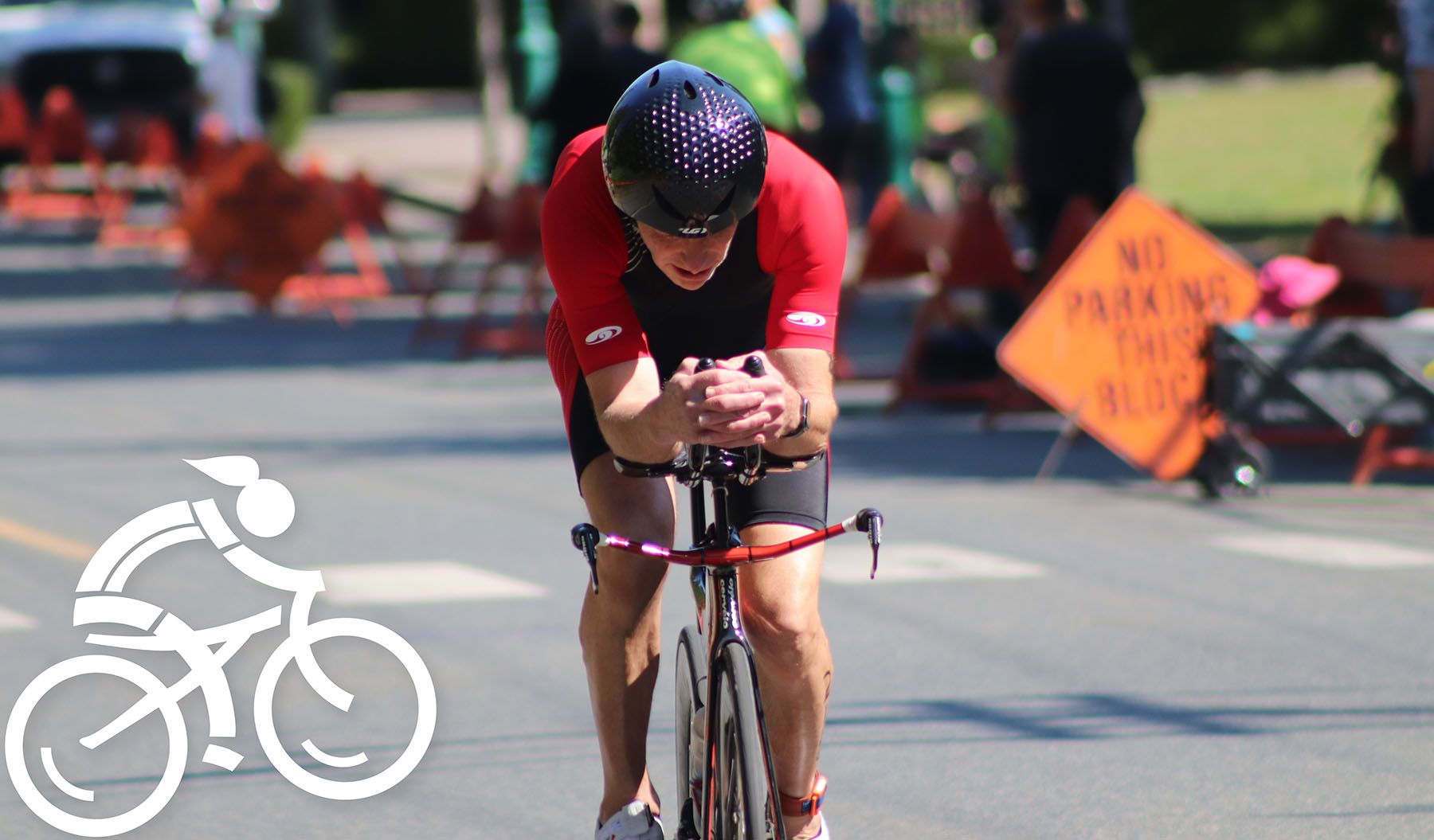 Qualicum Beach Triathlon biking image